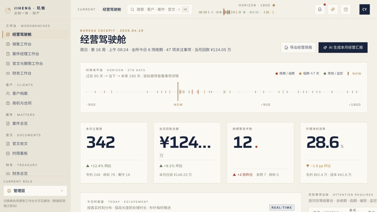 玑衡知识产权管理系统 - superun AI 模板预览