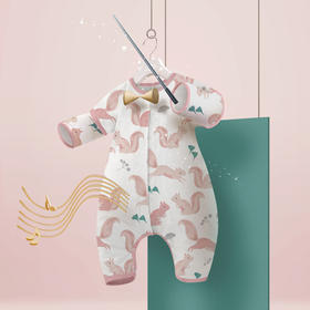 抗菌纱布睡袋 松鼠艾拉 现货