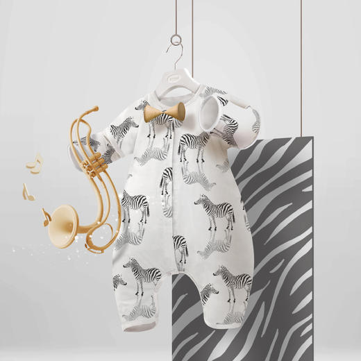 抗菌纱布睡袋 斑马达利 现货 商品图0